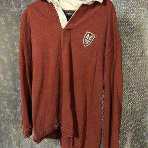 American Eagle Outfitters Maroon Polo Shirt